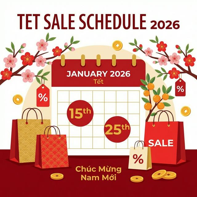 Lịch Săn Sale Tết 2026 Trên Shopee & Lazada: Đừng Bỏ Lỡ Các 'Ngày Vàng'